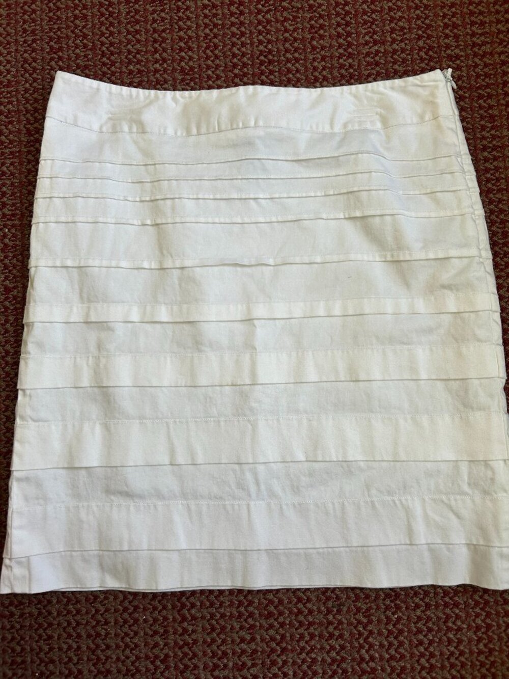 RAFAELLA Straight-line White Summer Skirt